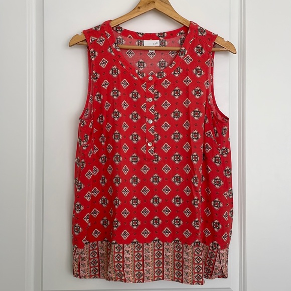 J.Jill sleeveless button down shirt - Picture 2 of 8